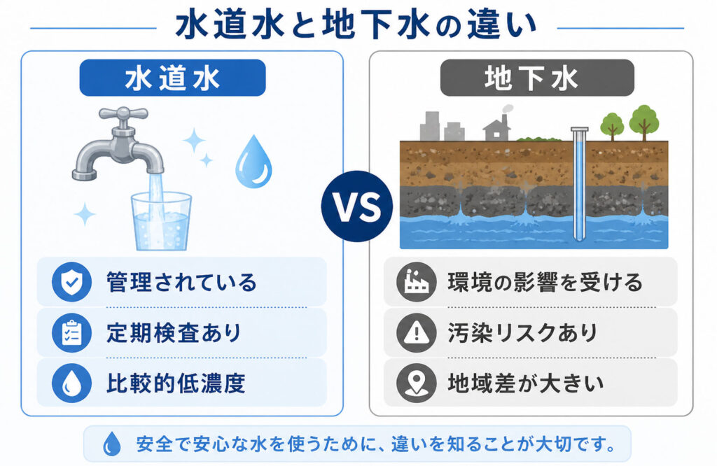 水道水と地下水の違い