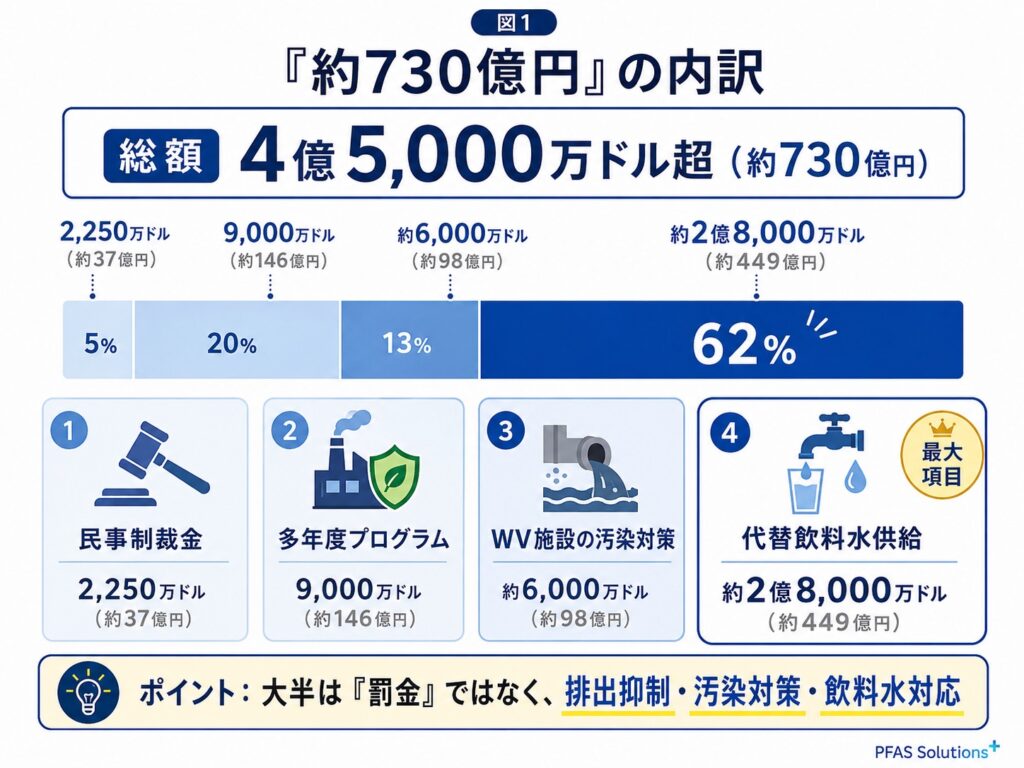 タイトル：730億円の内訳