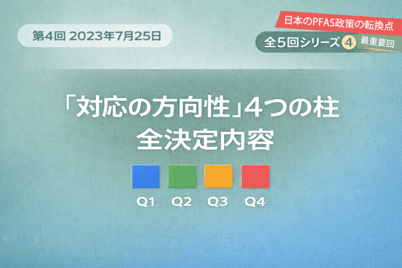 【第4回】PFAS専門家会議（2023年7月25日）完全解説｜「対応の方向性」4つの柱と全決定内容