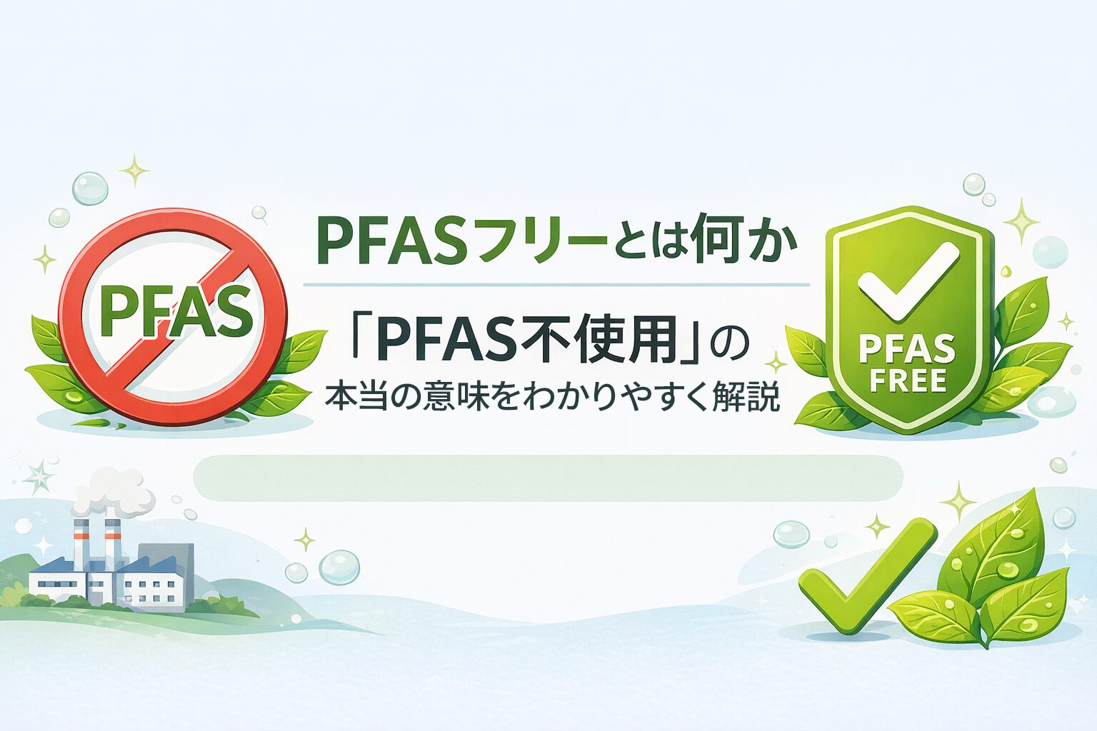 PFASフリーとは何か　「PFAS不使用」の本当の意味をわかりやすく解説