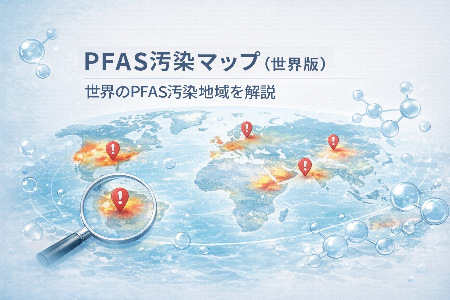 PFAS汚染マップ（世界版）｜世界のPFAS汚染地域を解説