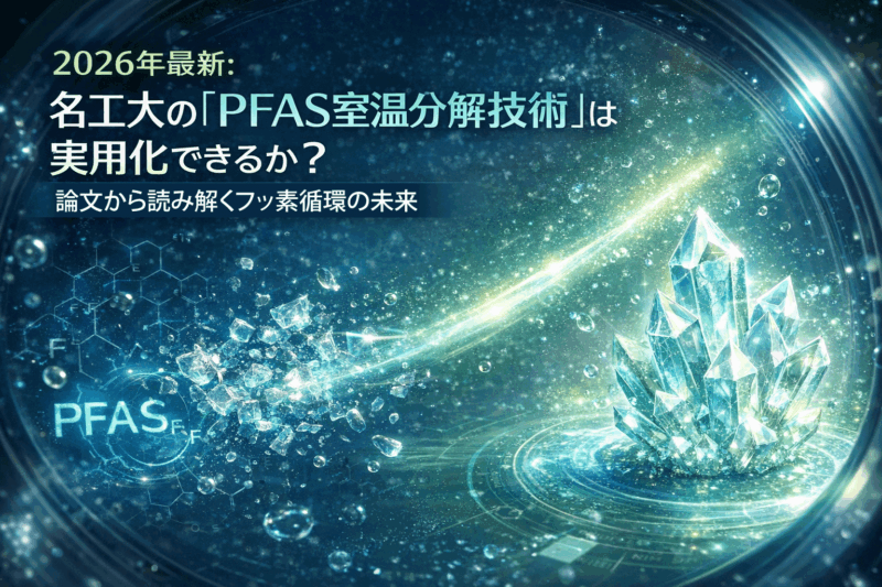 2026年最新：名工大の「PFAS室温分解技術」は実用化できるか？論文から読み解くフッ素循環の未来