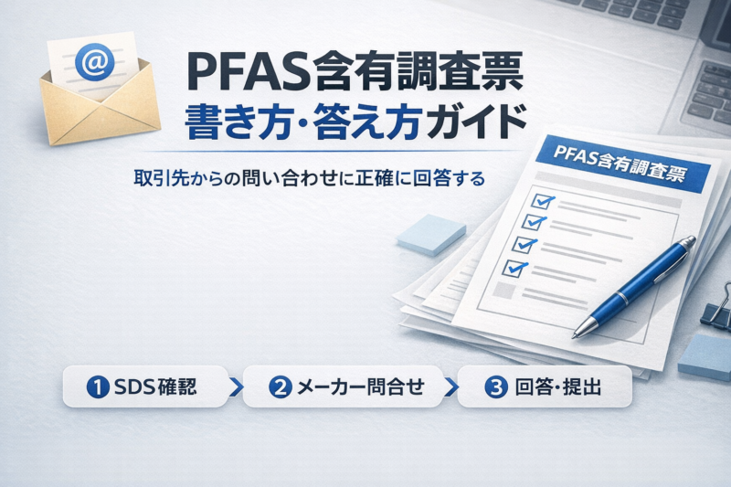 PFAS含有調査票の書き方・答え方【製造業向け】｜取引先からの問い合わせに正確に回答する方法