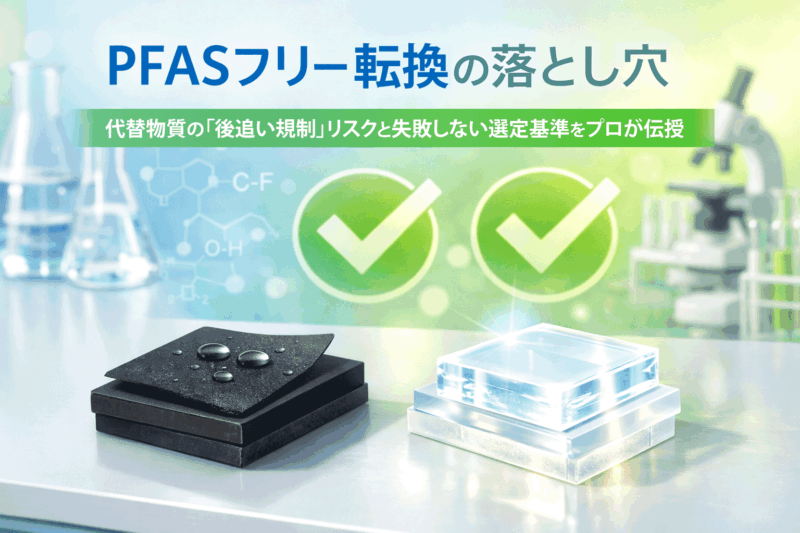 PFASフリー転換の落とし穴｜代替物質の「後追い規制」リスクと失敗しない選定基準をプロが伝授