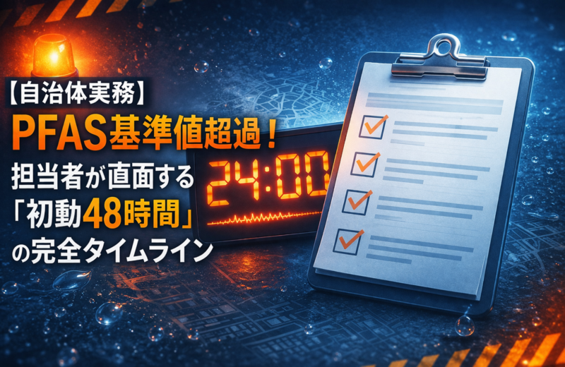 【自治体実務】PFAS基準値超過！担当者が直面する「初動48時間」の完全タイムライン