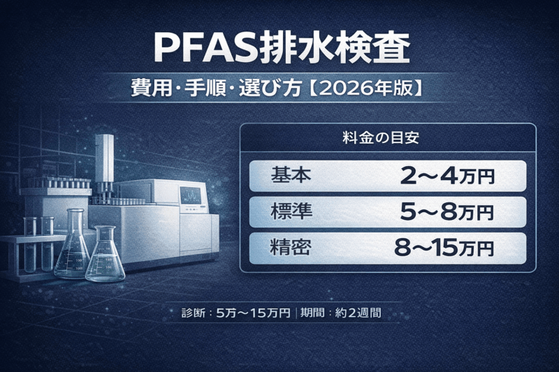 PFAS排水検査の費用・手順・選び方【2026年版】｜依頼前に知っておくべきすべて
