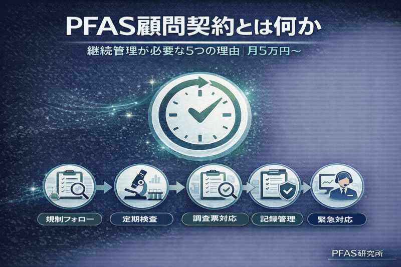 PFAS顧問契約とは何か｜継続管理が必要な5つの理由と費用・内容を解説