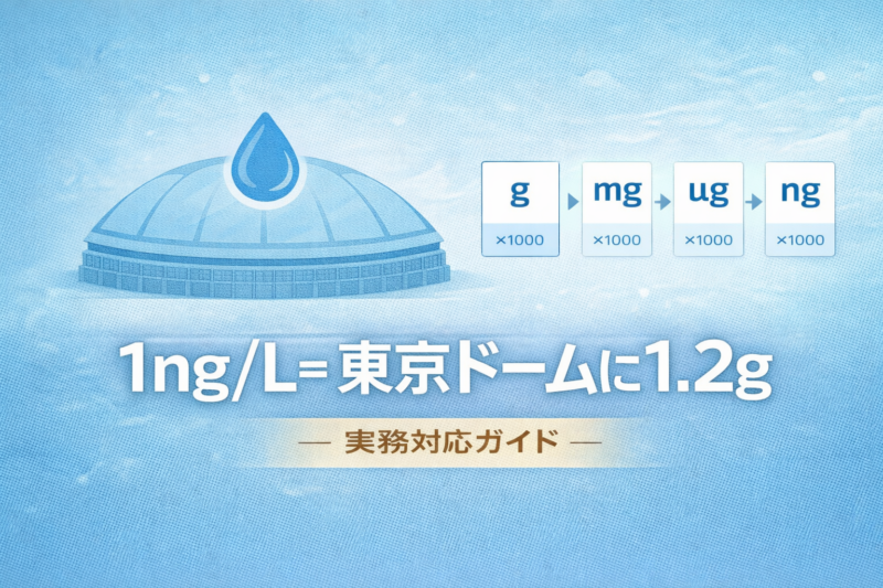 ng/L（ナノグラム・パー・リットル）とは何か｜PFAS濃度単位を東京ドームで徹底解説