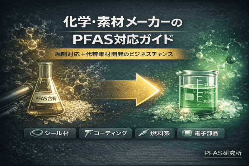 化学・素材メーカーのPFAS対応ガイド｜フッ素樹脂・コーティング剤・代替素材開発の最前線