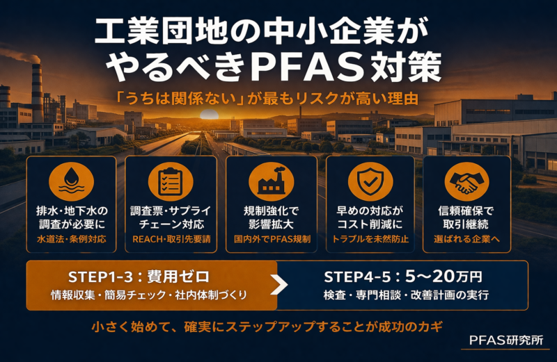 工業団地の中小企業がやるべきPFAS対策｜「うちは関係ない」が最もリスクが高い理由