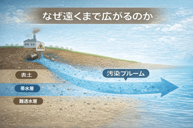 地下水はなぜPFAS汚染が広がるのか？地下水の流動と汚染の仕組みを徹底解説