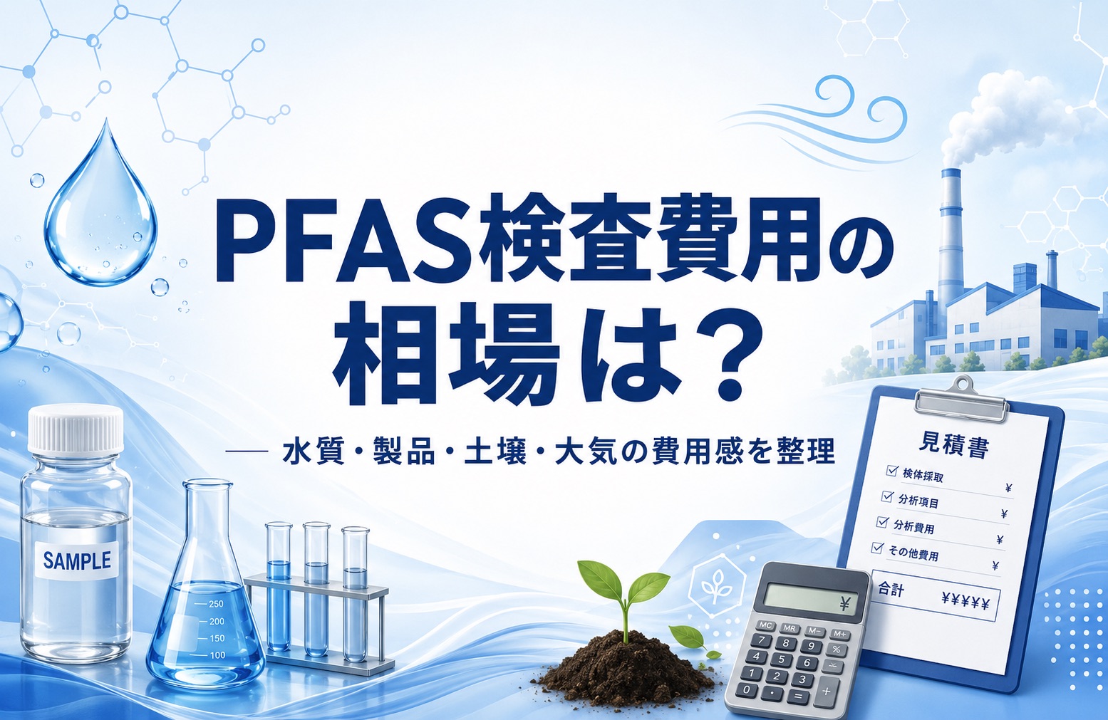 PFAS検査費用の相場はいくら？水質・製品・土壌・大気別に解説【2026年版】