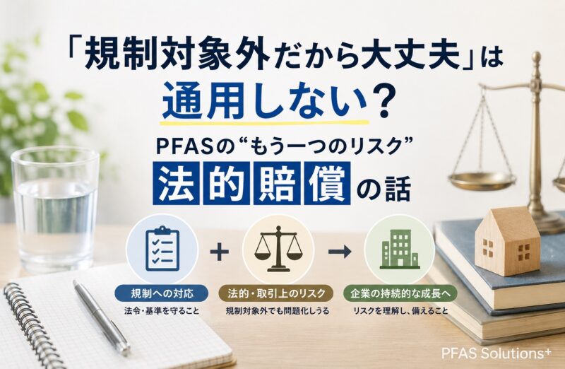 「規制対象外だから大丈夫」は通用しない？——PFASの”もう一つのリスク”、法的賠償の話