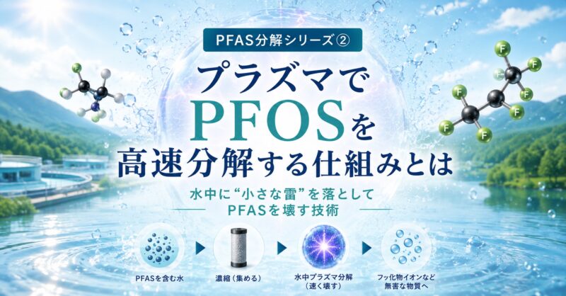 プラズマでPFOSを高速分解する仕組みとは 水中に“小さな雷”を落としてPFASを壊す技術【PFAS分解シリーズ②】