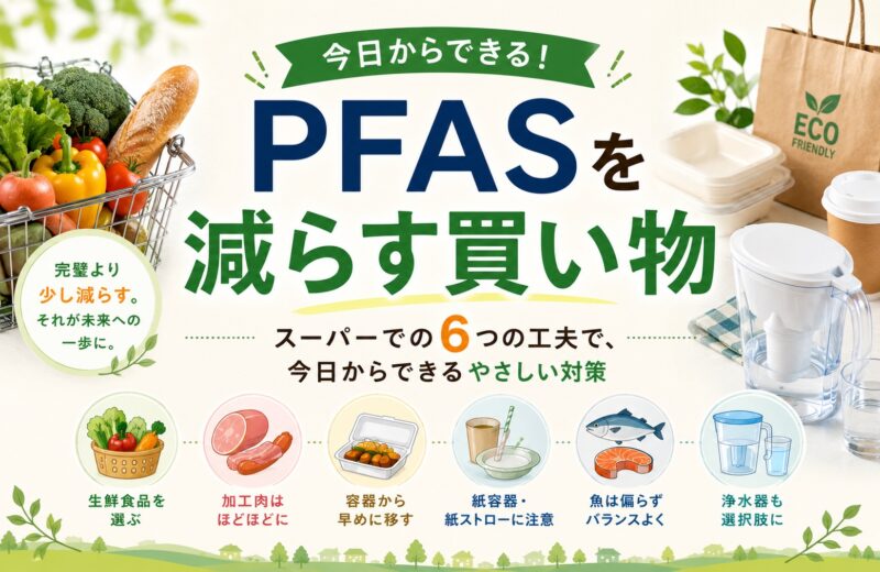 スーパーで避けられる？PFASを減らす買い物のコツ｜食品・包装・調理法まで実践的に解説