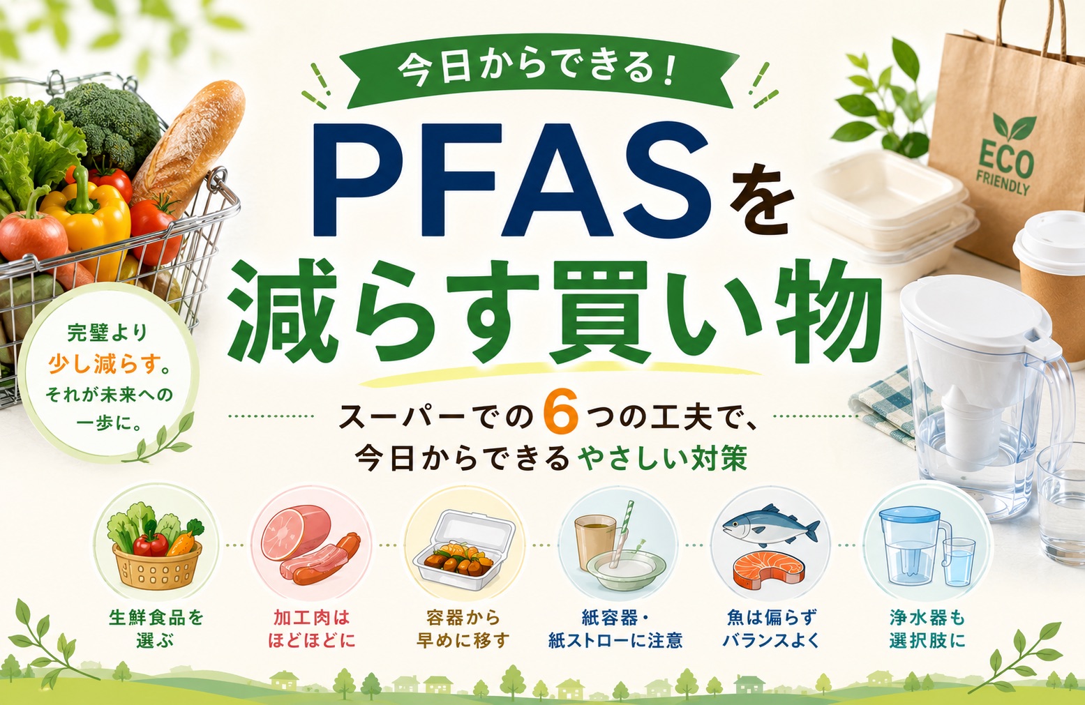 スーパーで避けられる?PFASを減らす買い物のコツ|食品・包装・調理法まで実践的に解説